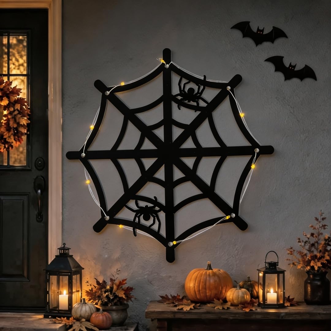Halloween Silhouette Hanging Lights Spooky Wall Decoration (K)