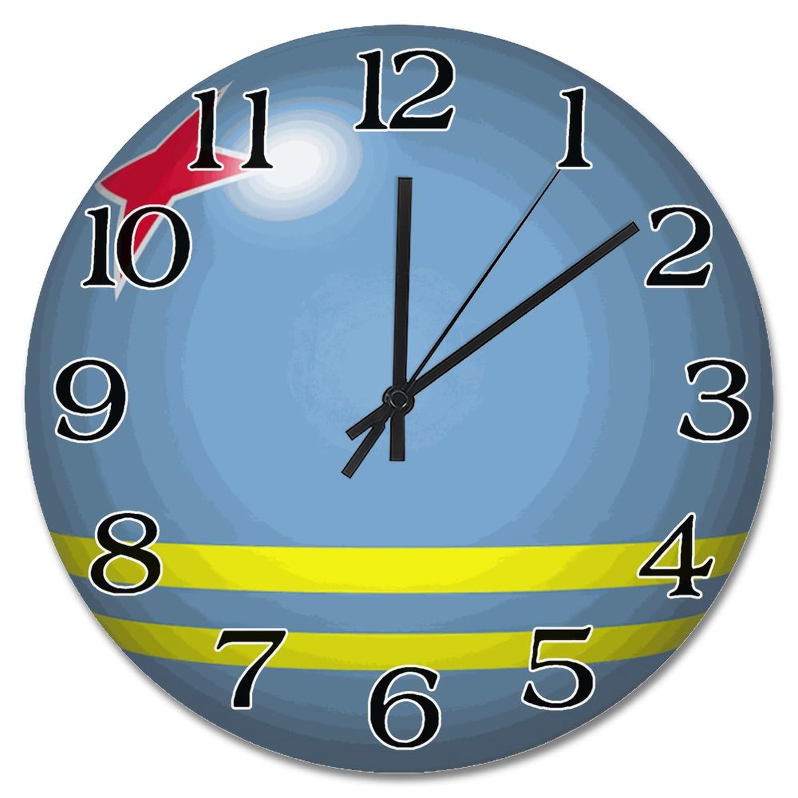 Horloge murale Aruba vintage style ferme rustique silencieuse