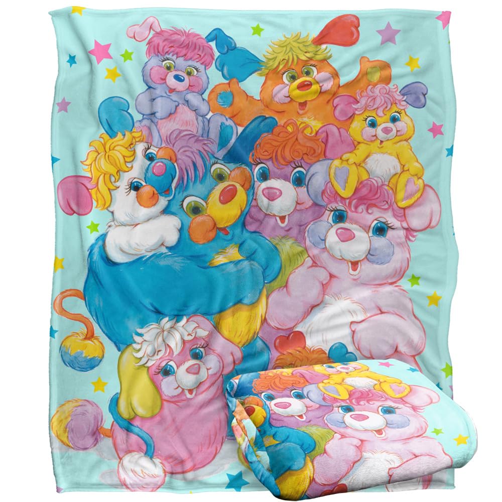 LOGOVISION Popples Group Shot Coperta super morbida al tatto setoso – 152 x 127 cm