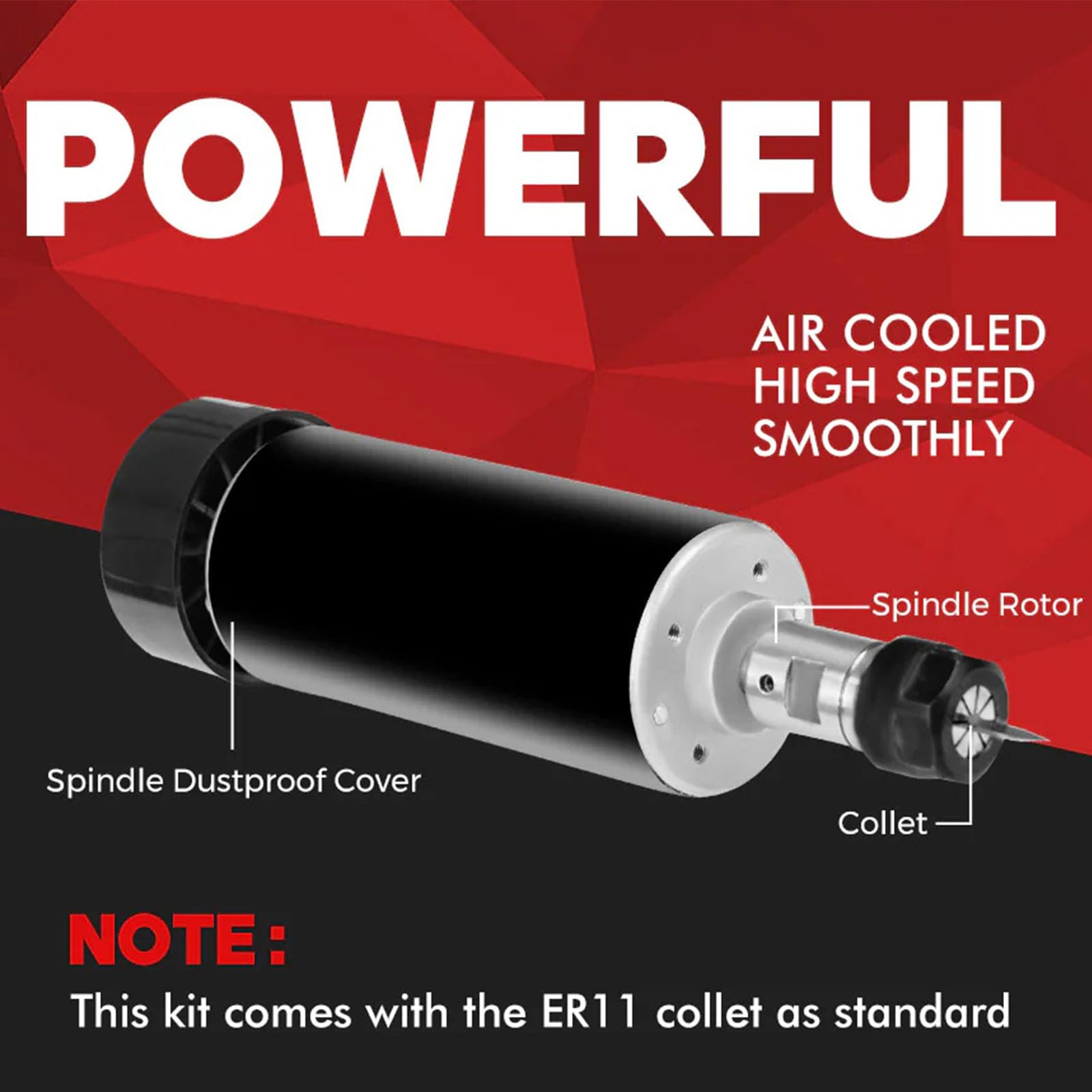 Twotrees TTC450 TT450Pro 500W Spindel-Kit CNC Luftgekühlter BLDC-Motor 11000RPM mit Geschwindigkeitsregler