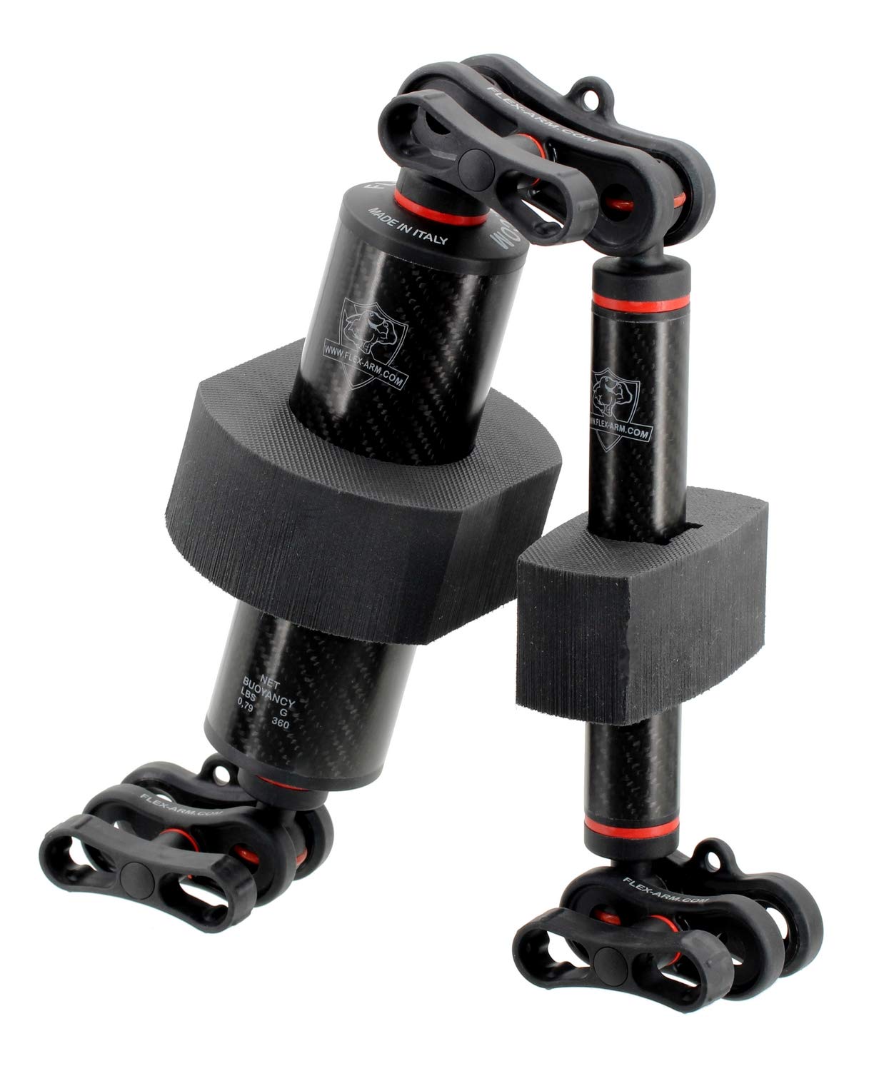 Flexi Float XXL Auftriebskörper für Unterwasser Carbon Arme 60 mm Blitzarm Kameraschiene und Unterwassergehäuse FLEX-ARM FLOAT03