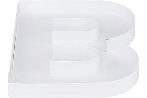 8" Fillable Cardboard Letter Shaped Mache for Kids (White, B)