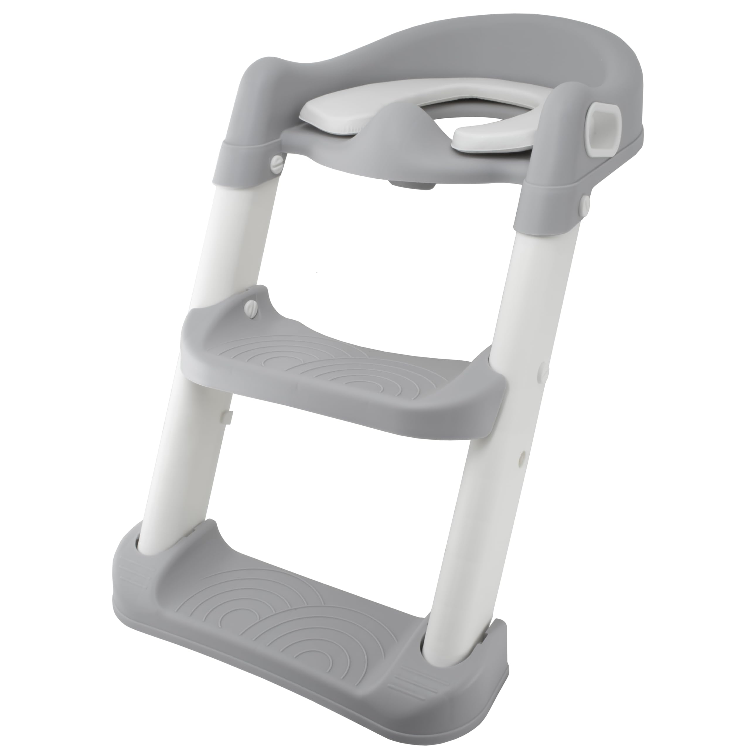 Almar Baby Adaptador WC para Niños con Escalera Reductor de Inodoro Asiento WC de Niños con Escalera Antideslizante Plegable con Cojín Gris