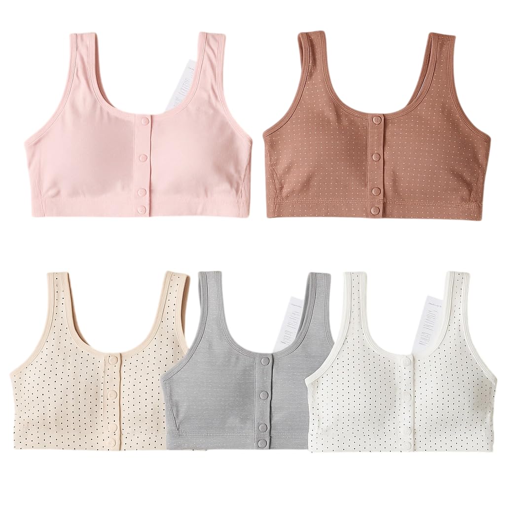 psmn collection Soft Cotton Front Open Non-Padded Bra for Women Comfortable Everyday Innerwear with Wide Straps and Gentle Support (in, Numeric, 40, 40, A, 40, Regular, 2, Multicolor)-picture-26