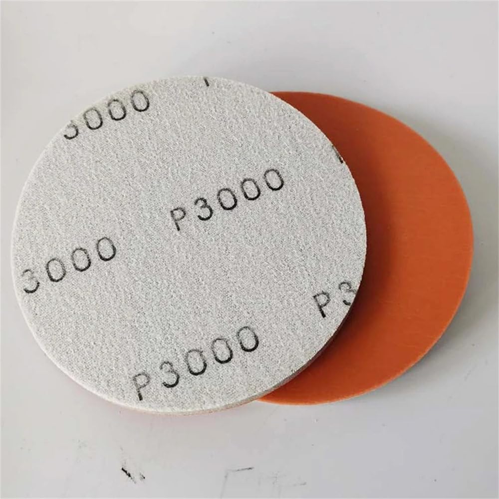 20個 5インチ 125mm ラウンドスポンジ 美容研磨サンドペーパー バッキングディスク フロッキングサンドペーパー 厚さ5mm