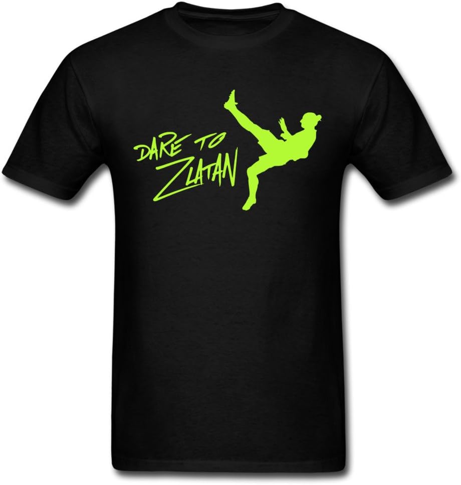 WANLIDA TS Customize Men's Dare To Zlatan Ibrahimovic T-Shirts Black