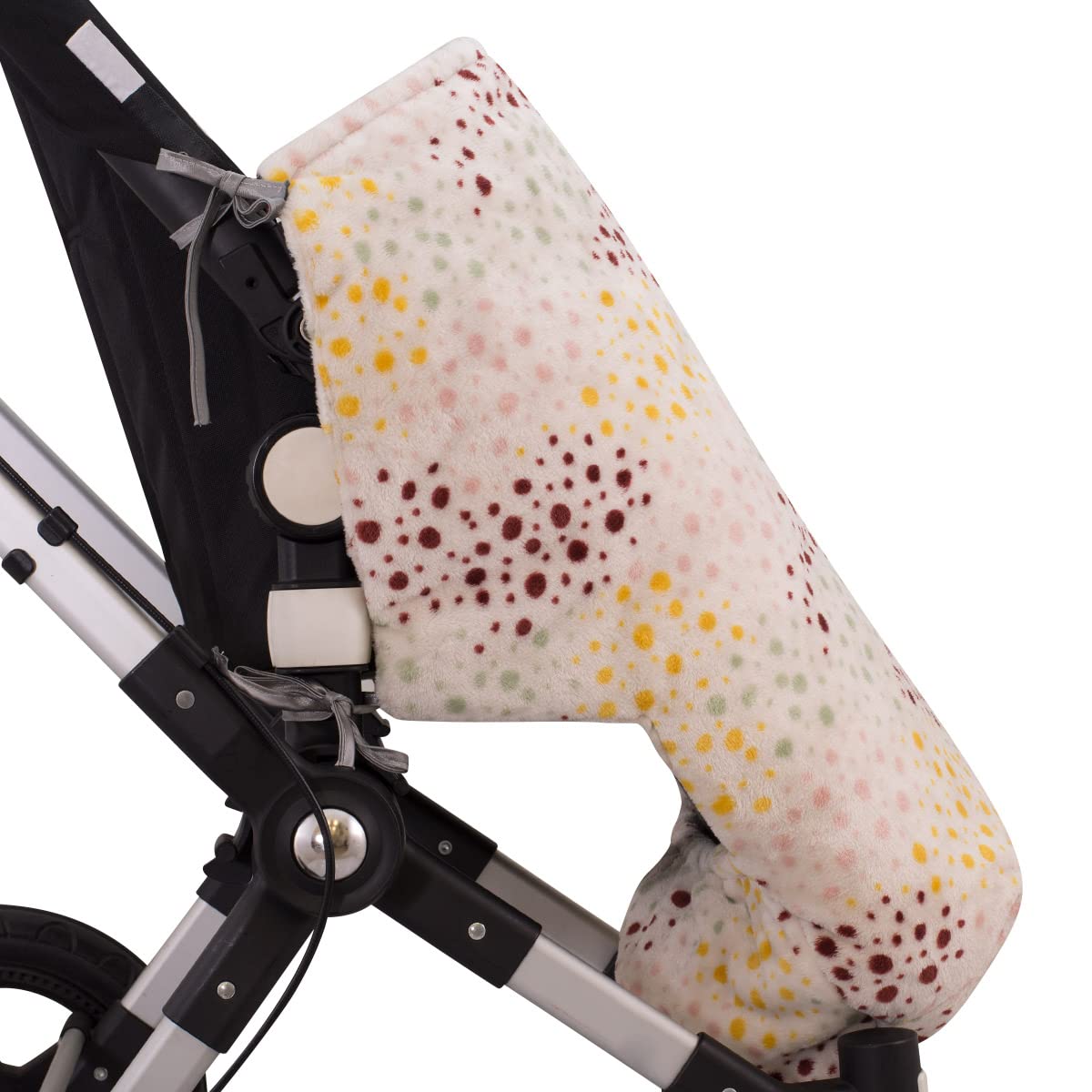 JYOKO KIDS Saco Cubrepiés de Invierno Compatible con Portabebés, Sillas de Coche y Cochecitos de Paseo | Polar Teddy Extra Suave | Hecho en España (COLORFUL PARTY, 100 Cm)