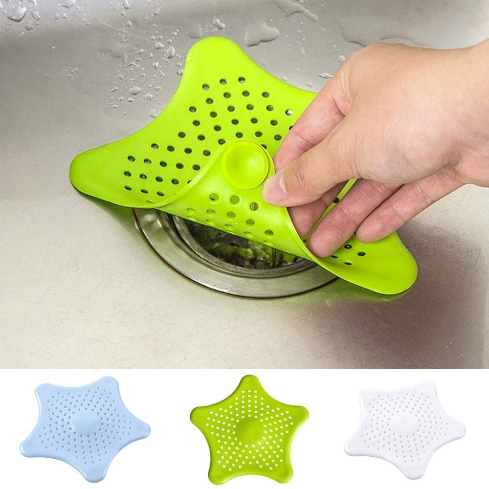 HARIKRUSHN CREATION 3 Pieces Silicone Rubber Drain Hair Catcher