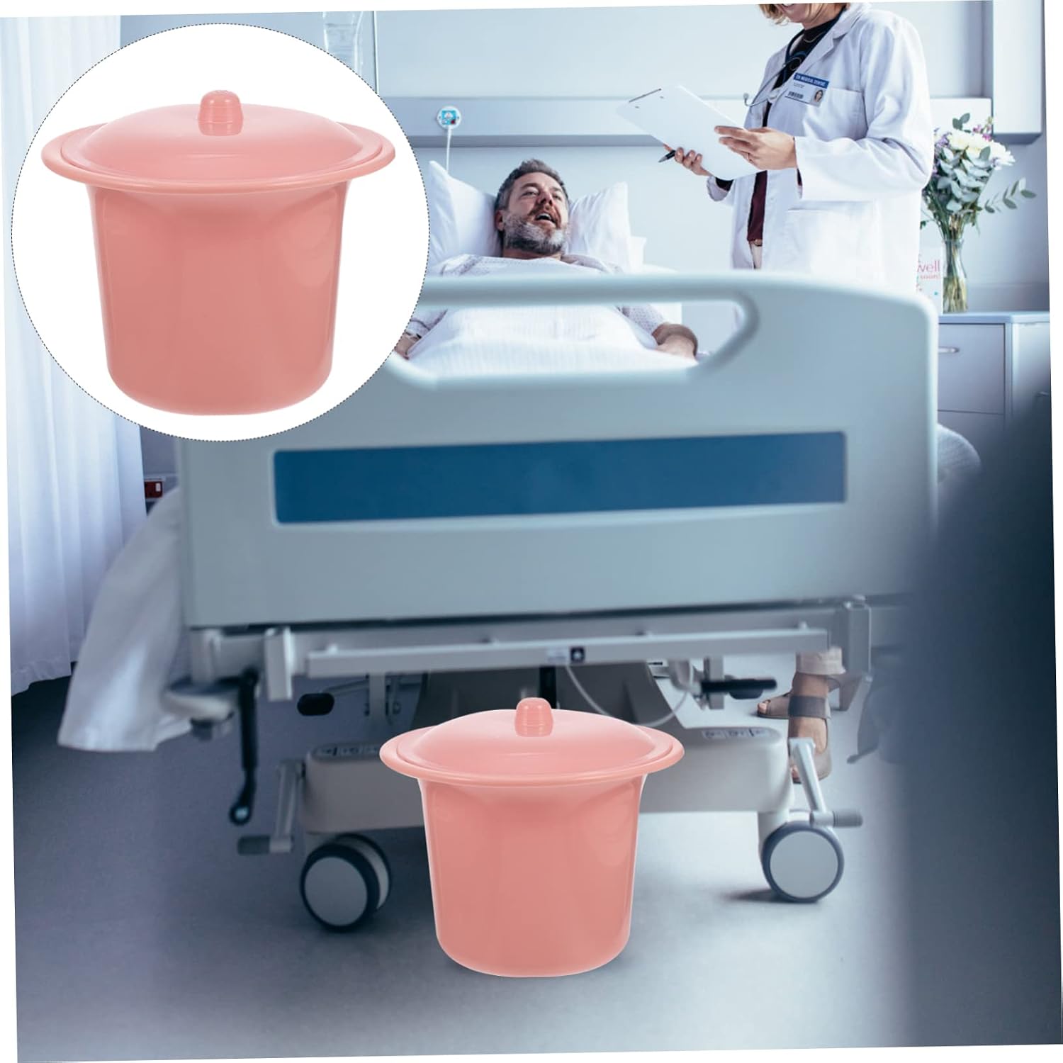 COLLBATH Disability-Friendly Urinal Pot Lid Night Urinal Portable Toilet Boys and Girls Chamber Pot