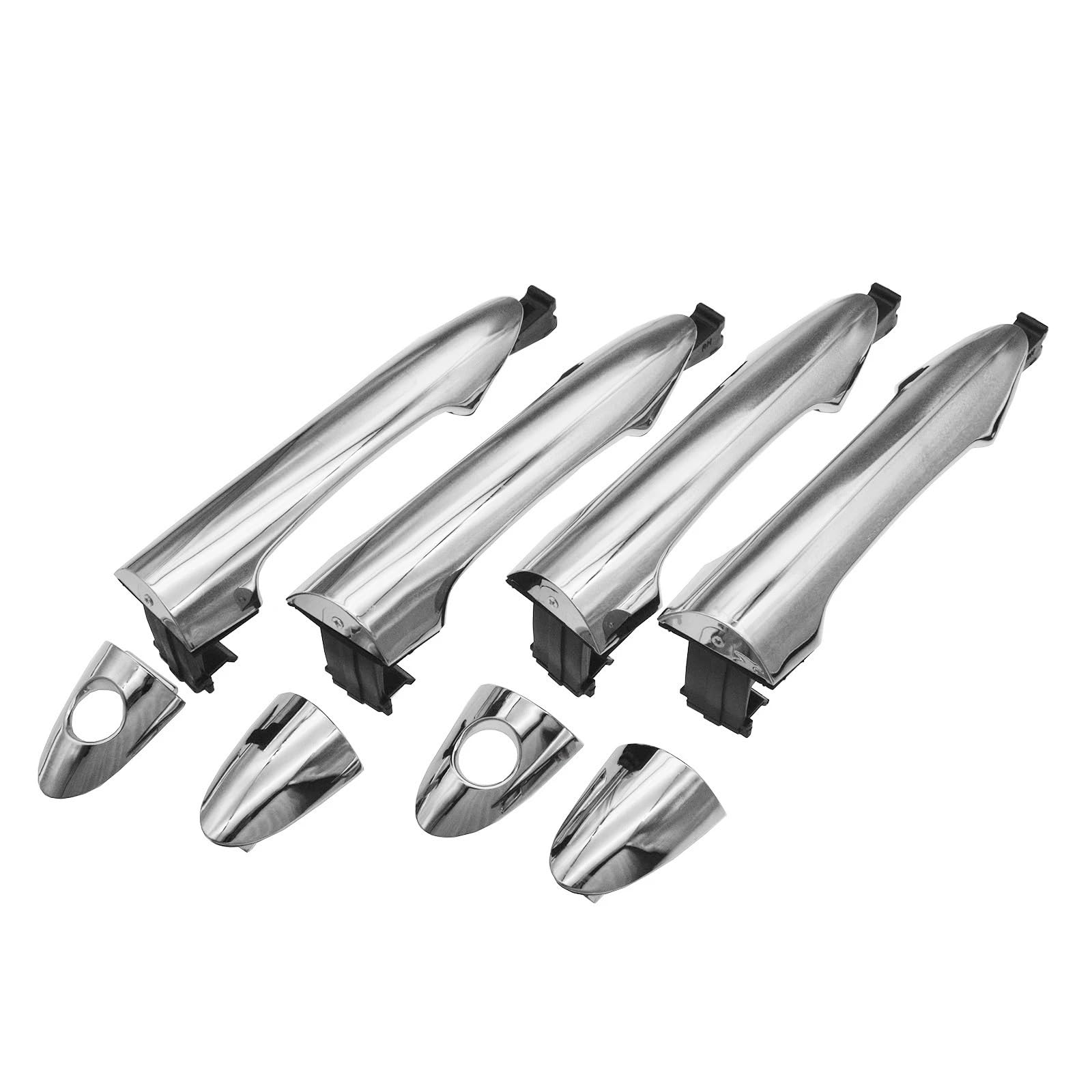 Hguvsjd Front Rear 4Pcs Car Exterior Door Handles For Kia For Picanto For Morning 2011-2016 Chrome Black Exterior Door Handle Caps Front Rear Left Right Driver Passenger Lh Rh 1/2/4 Pcs(Front Rear 4Pcs)