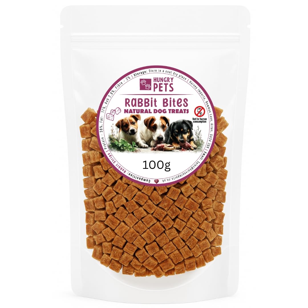 Hungry Pets Natrual Dog Training Treats 100g - Beef, Chicken, Venison, Duck, Rabbit, Goose (100g, Rabbit)