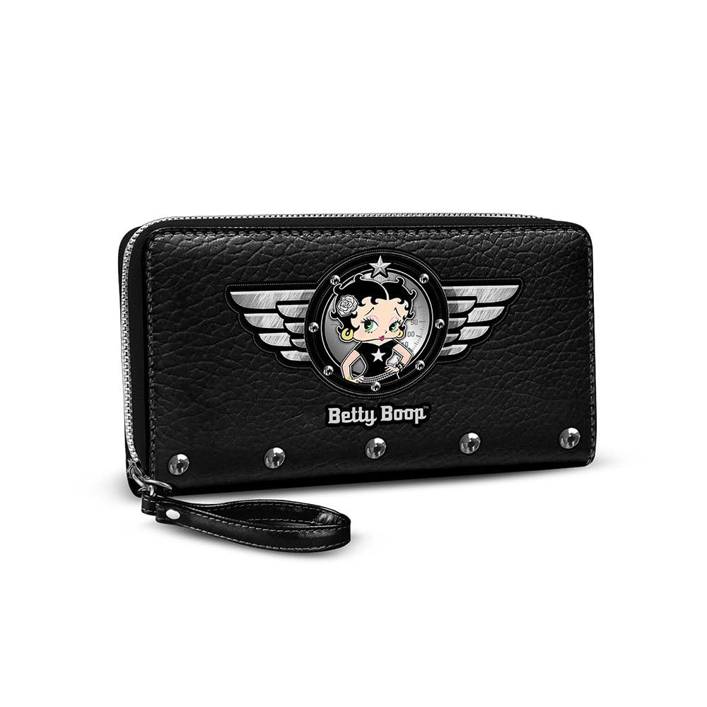 Betty Boop Motor Love - Portefeuille Essentiel Noir 19x10cm