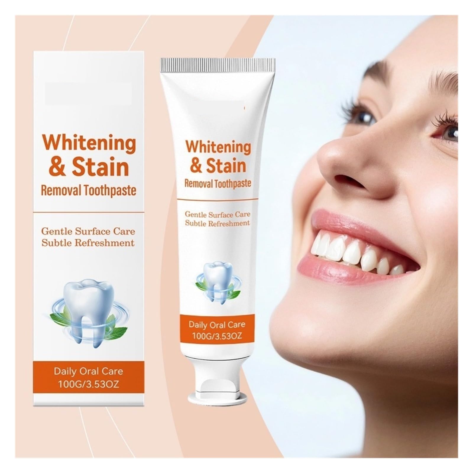 100g de pasta de dientes blanqueadora | Aroma refrescante, espuma fina, cepillado cómodo.(3pcs)