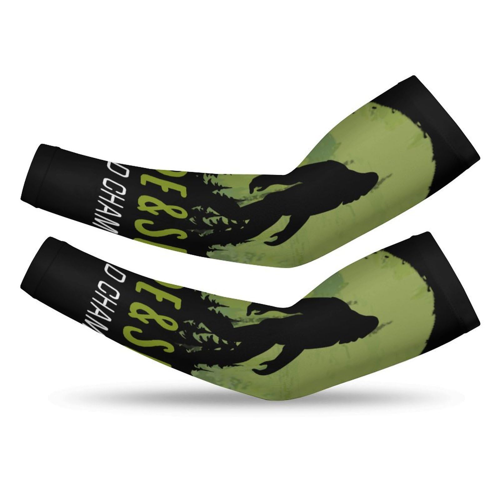 generic Sasquatch Bigfoot Trees Forest 4 Arm Sleeves,Cooling Gardening Arm Covers,Arm Sleeves Cover UV Sun Protection for Women Men Farmer Outdoor Sports, Large