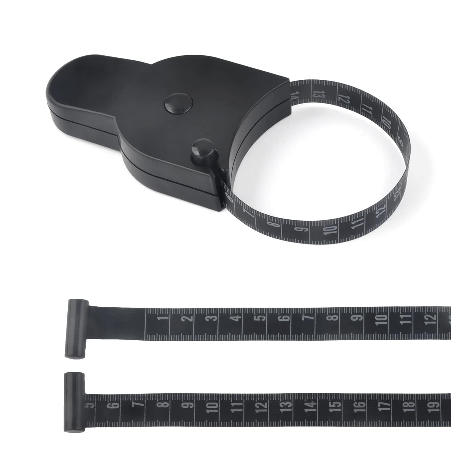 WINTAPE Cinta métrica corporal, 150 cm (negro)