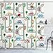 Produktbild ABAKUHAUS Autos Duschvorhang, Nette Kinder, die auf Verkehr, Wasser Blickdicht inkl.12 Ringe Langhaltig Bakterie und Schimmel Resistent, 175 x 200 cm, Multicolor