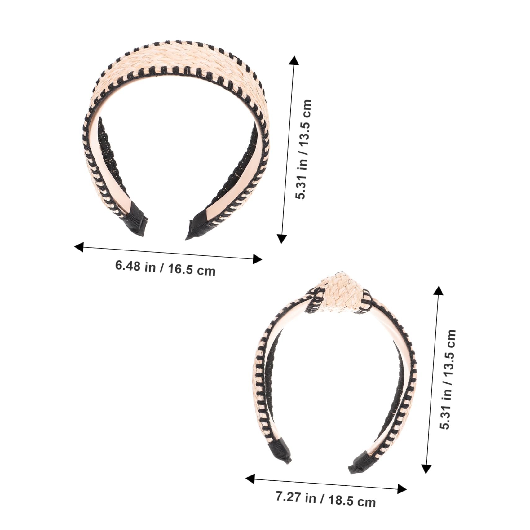 FRCOLOR 3 Set Di Accessori Per Donne E Ragazze Fasce Annodate Fasce Intrecciate Accessori Per Ricci Alla Moda 2 Pezzi * 3