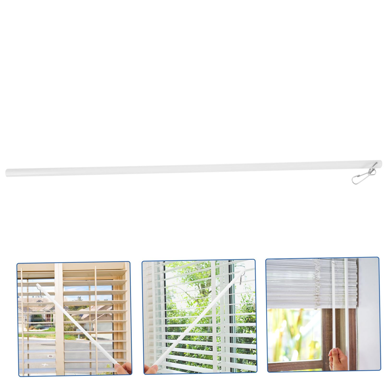 DECHOUS 5pcs Tige Aveugle Taquets De Cordon Aveugle Tringle à Rideaux Double Ajustable Rideaux Occultants Connecteur Crochets De Tringle à Rideau Penderie Penderie Pôle Acrylique Blanche