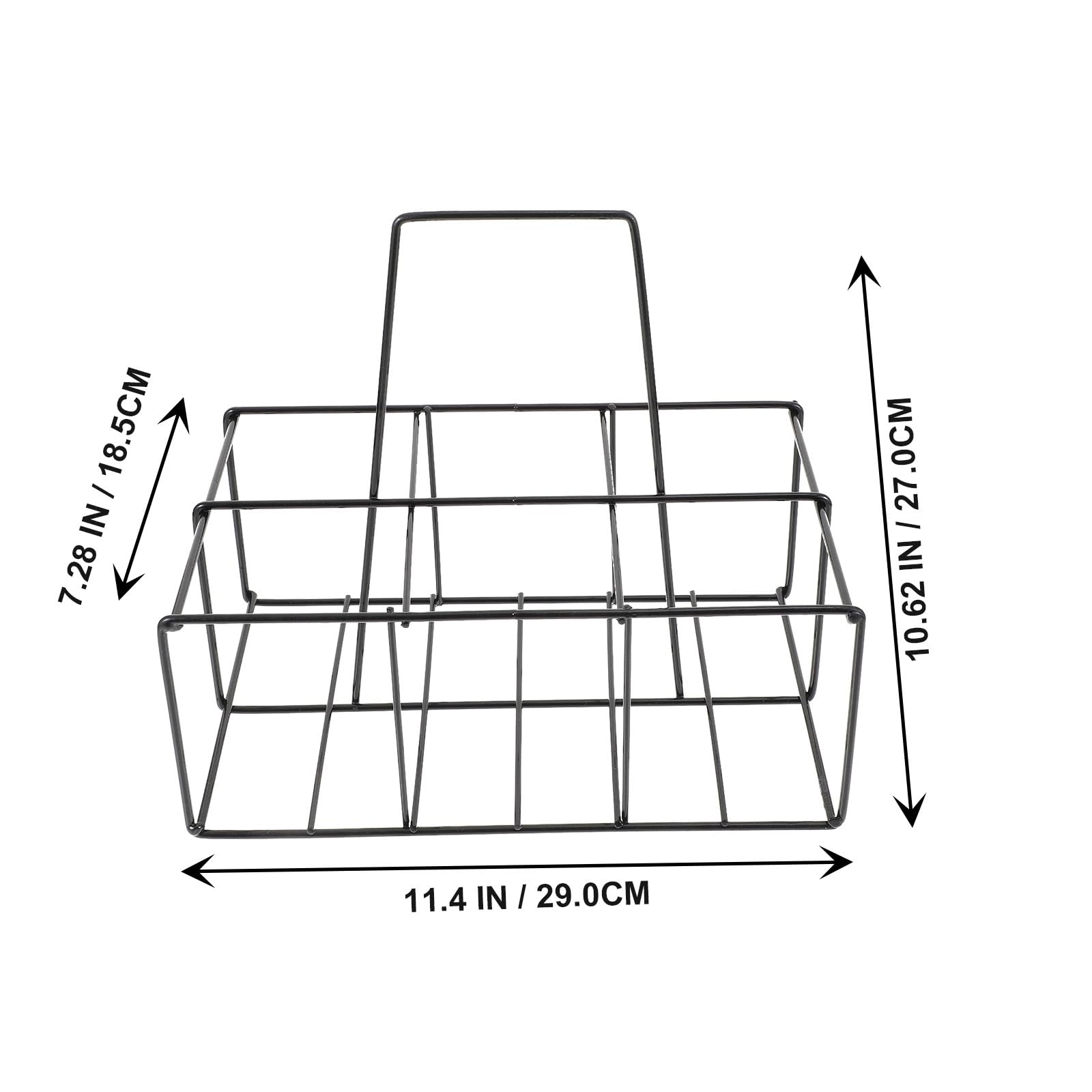 Artibetter Porte-Bouteilles de Bière en Fer Noir à 6 Emplacements, Design Léger et Pratique, Étagère de Rangement Polyvalente pour Bouteilles de Lait et Condiments