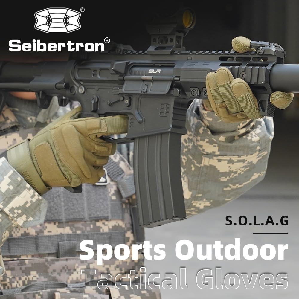 Seibertron Adult Or Youth S.O.L.A.G Sports Outdoor Water Resistant Full Finger Touchscreen Gloves