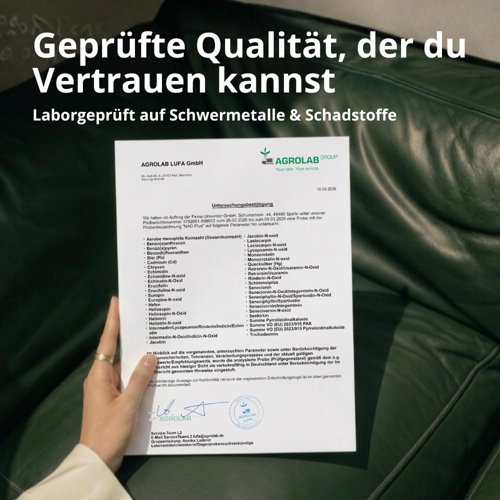 Zell Formel - NAD+ Faktor - NAD Plus Kapseln mit Resveratrol und Nicotinamid - Vegan - 2 Monate Reichweite - laborgeprüft in Deutschland - 60 Kapseln von Naturklar