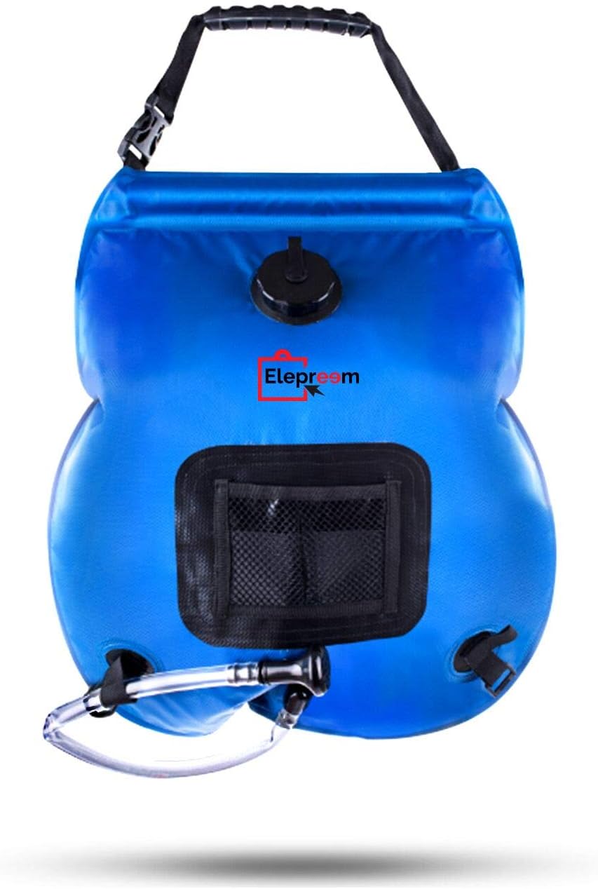 Elepreem Portable Camping Solar Shower Bag Enjoy Hot Showers & Stay Clean