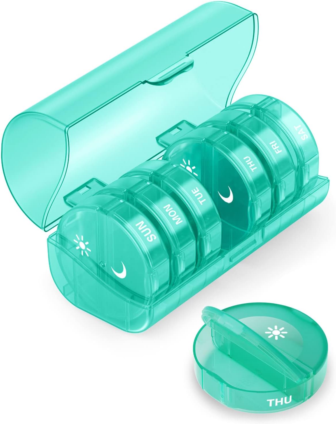 TookMag Pill Organizer 2 Times a Day, Travel Medicine Pill