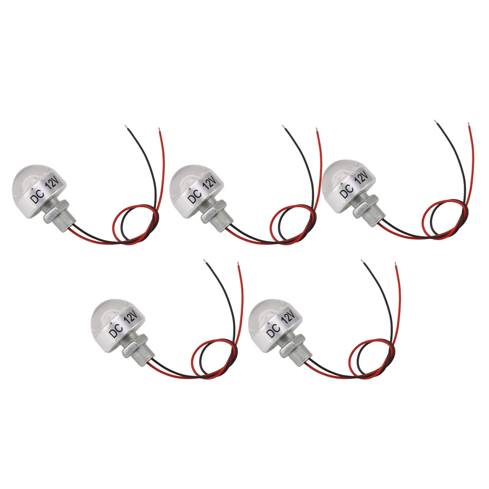 Tyenaza 5Pcs LED Well Lights, DC 12V 1W Mini Embedded Spotlight LED Deck Lamp Outdoor Recessed LED in Ground Well Light for Jewel Cabinet Ceiling Stair Landscape