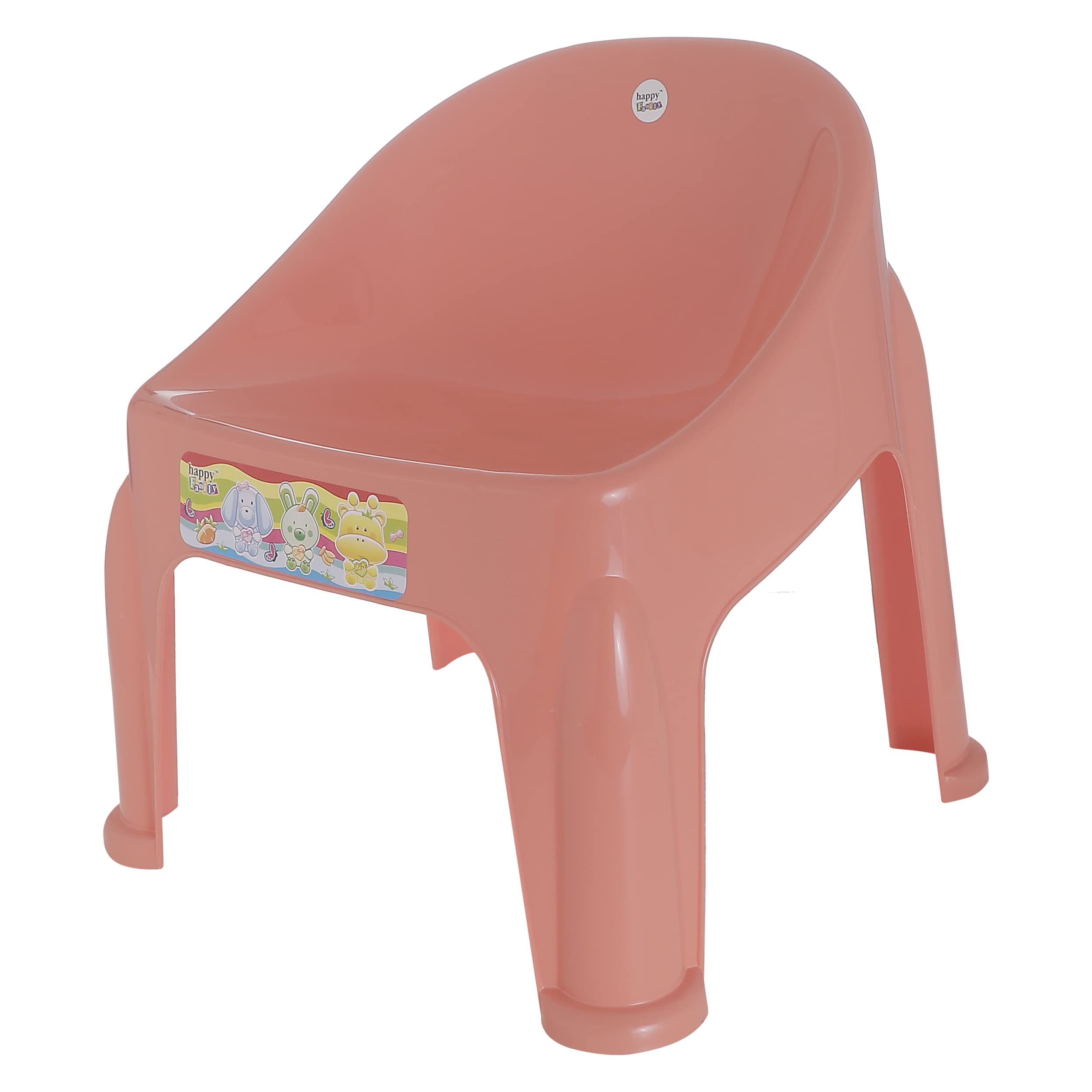 Plastic Baby Bunny Chair, Stackable, Study Chair for Kids, Outdoor Chair- Orange-image-14