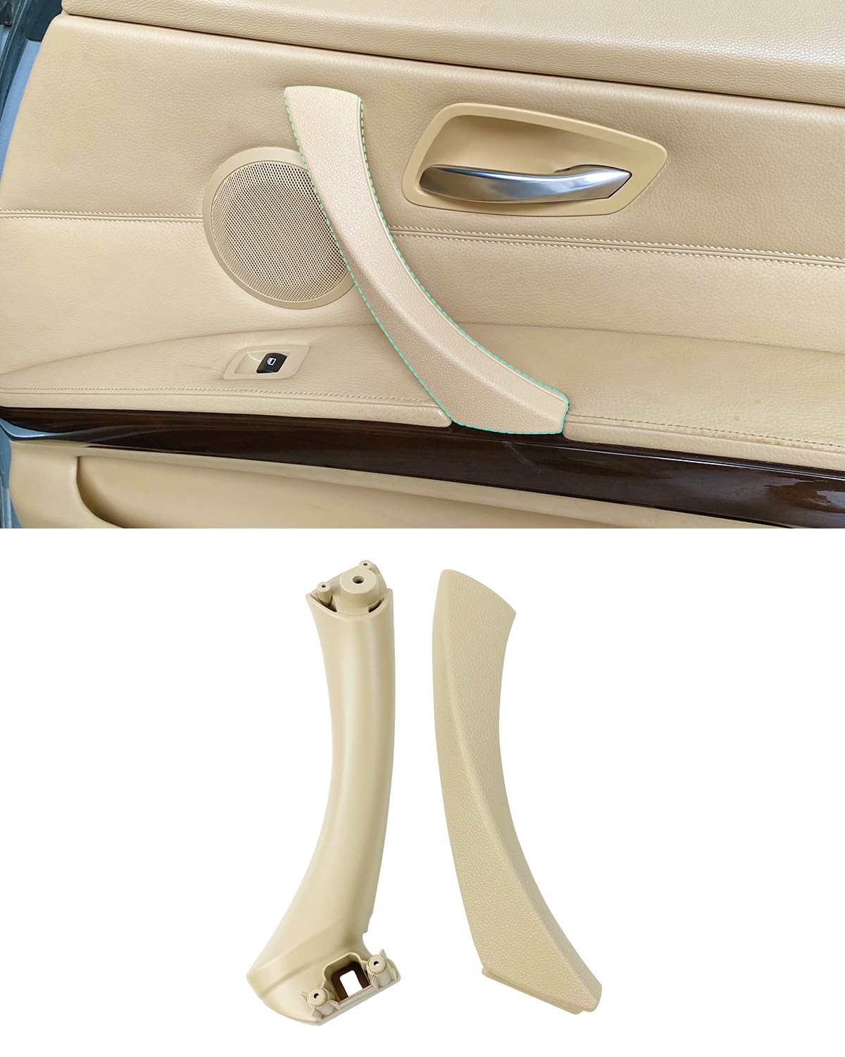 Maniglia Porta Per BMW Serie 3 E90 E91 - Destra, Nero, Con Copertura - Foto 3