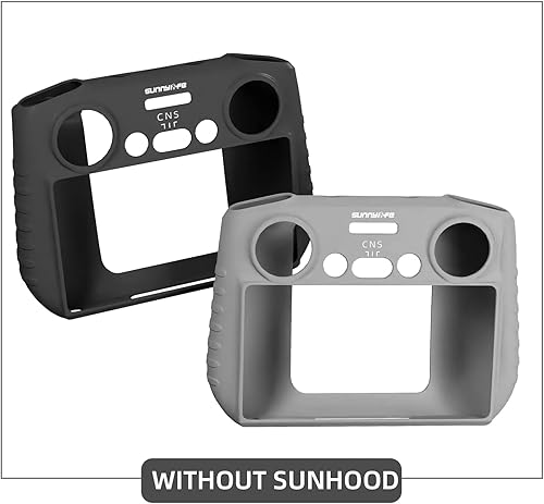 Miniatura 10 de Funda protectora de silicona para controlador con parasol para Mini 3 Pro DJI RC (negro sin capucha)
