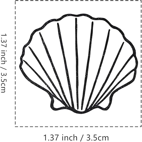 Miniatura 2 de Sello de goma Sea Shell, sello mediano de 1-13 para álbumes de recortes, tarjetas, manualidades