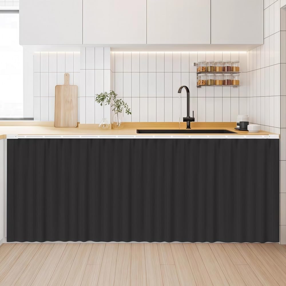 Schrank Staubdichter Vorhangzum Schieben Mischgewebe aus Baumwolle und Leinen Bequem und hautfreundlich guter Fall mit Gleitschienen Geeignet für Kleiderschränke und Schränke(O,140cm*100cm)