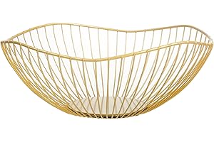 Gold Woven Metal Orb Dish with Curved Edge for Creative Decor