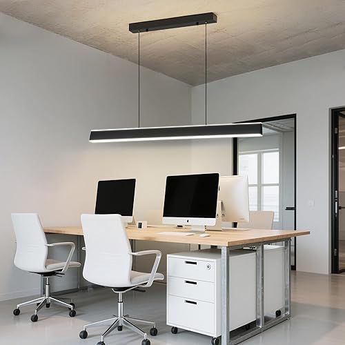 Miniatura 9 de Lámpara de araña moderna, lámpara colgante LED de 39 pulgadas con control remoto de 3000 a 6500 K, temperatura de color ajustable, lámpara de