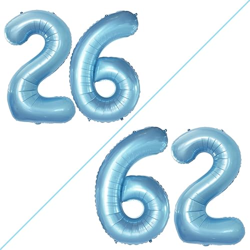 Miniatura 228 de GOER Globos con el número 40 para decoraciones de fiesta de cumpleaños número 40, globos de helio de aluminio jumbo de 42 pulgadas para 40