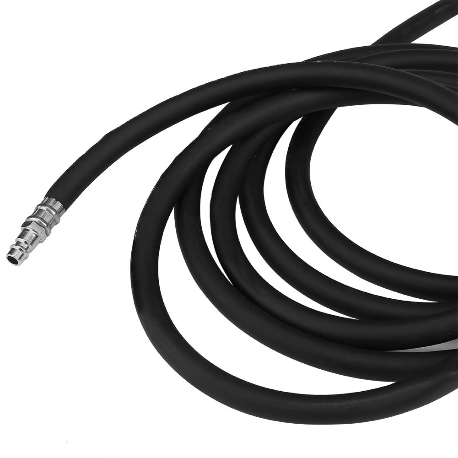 Kit de manguera de aire neumática, 15M 900 PSI Manguera de aire neumática de goma flexible con kit de accesorios de compresor de 5 piezas Herramienta Conector rápido europeo de 1/4 "