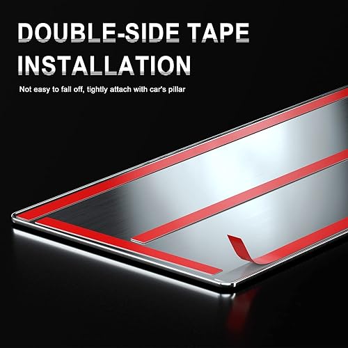 Miniatura 7 de ACLONG Juego de 4 postes de pilar de acero inoxidable para puerta plateada compatible con Ford F-150 Super Crew Cab 2004-2014 Lincoln Mark LT