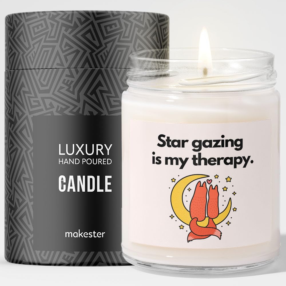 Star Gazers Gift - Luxury Soy Wax Candle - Vanilla, Jasmine, Sugared Almond - Makester โ image 1