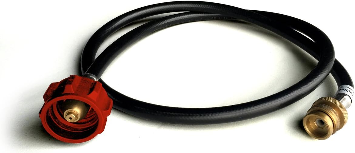 FireDisc - 4 Foot Conversion Adapter LP Hose - Backyard Plow Disc Cooker | Portable Propane Outdoor Camping Grill - TCGLPAH4,Black