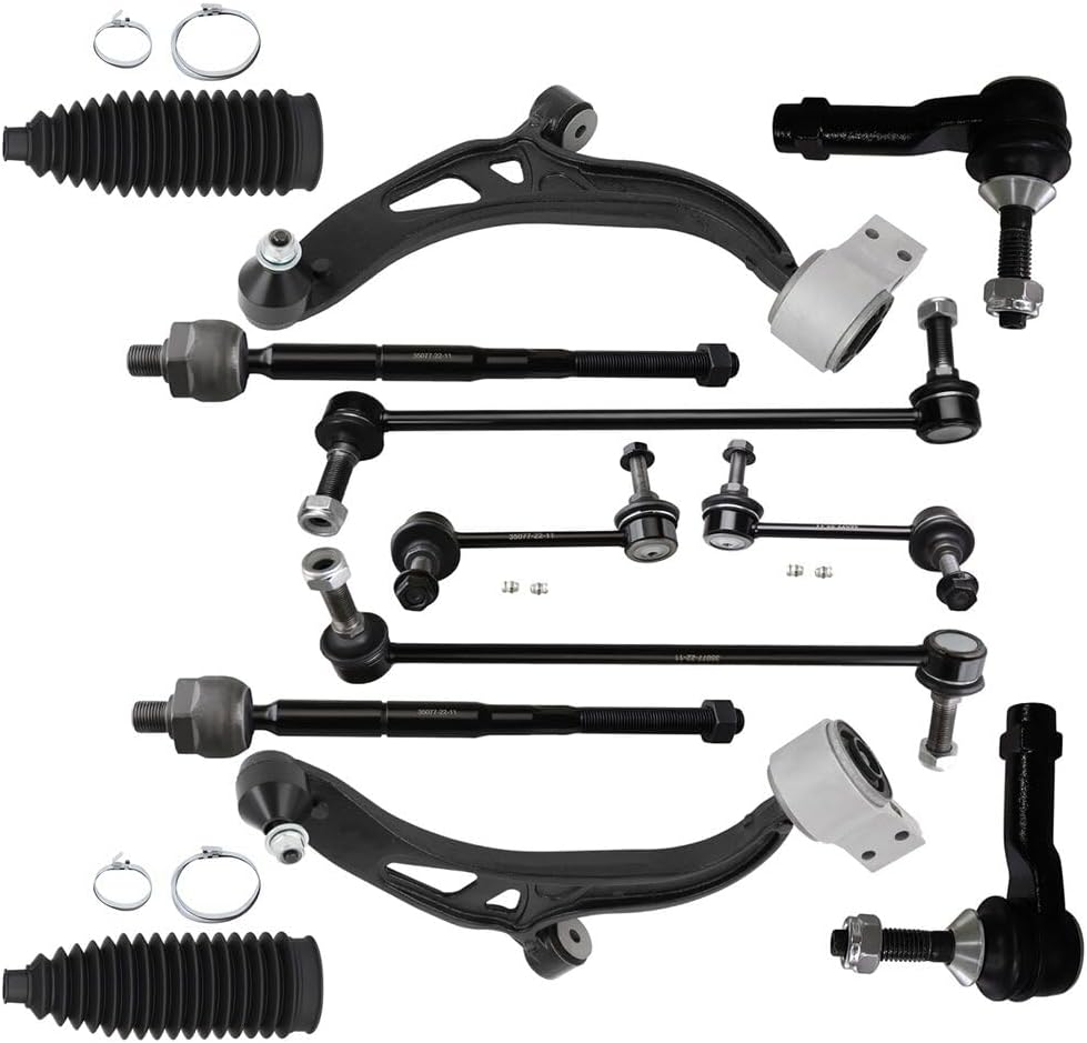 ASAPE Tie Rod End Control Arm Sway Bar End Link Ball Joint 12PCS Front Suspension Kit Fit for 2011-2017 for Ford Explorer 2013-2015 for Ford Police Interceptor Utility