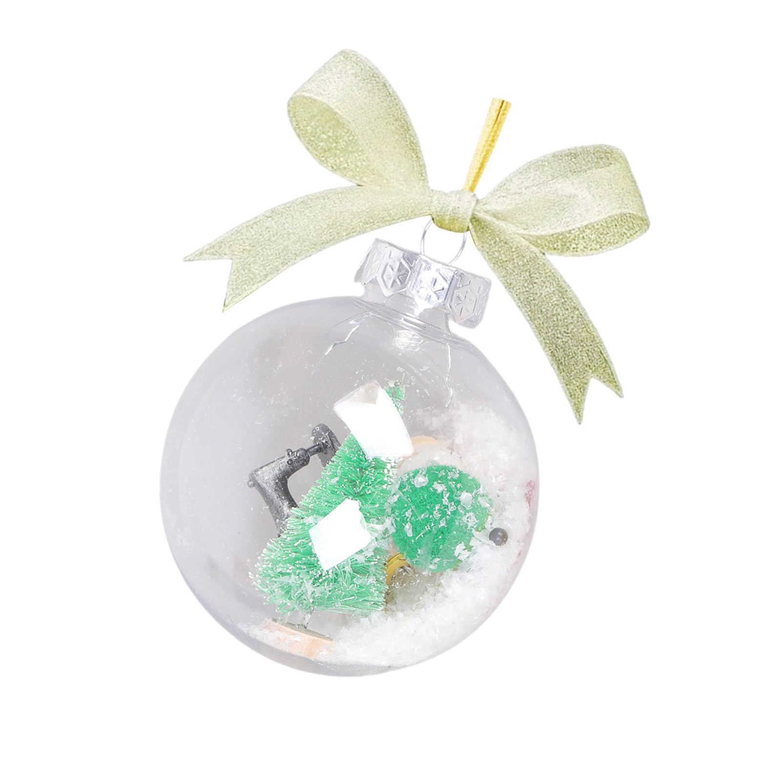 Sparkling Sewing Themed Snowglobe Quilting Fan Shatterproof Winter Atmospheres Display Snow Globes