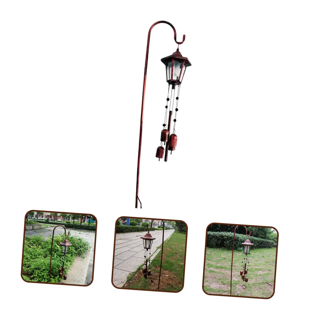Campanelli a Vento Solari Decorativi in Ferro per Giardino | Luce Ornamentale da Esterno, Stile Creativo Retrò, Uso in Cortile e Area Verde