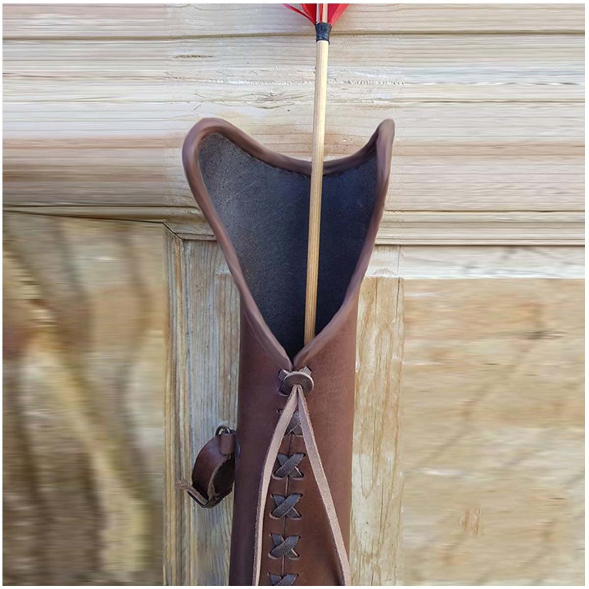 Medievale Vintage Freccia Faretra Pu Leather Uomo Tiro con L'Arco Faretra Retro Cintura Faretra Arco Freccia Hip Hanger Cavaliere Vichingo Cacciatore Caccia Tiro con L'Arco Accessorio, Stile Medieva