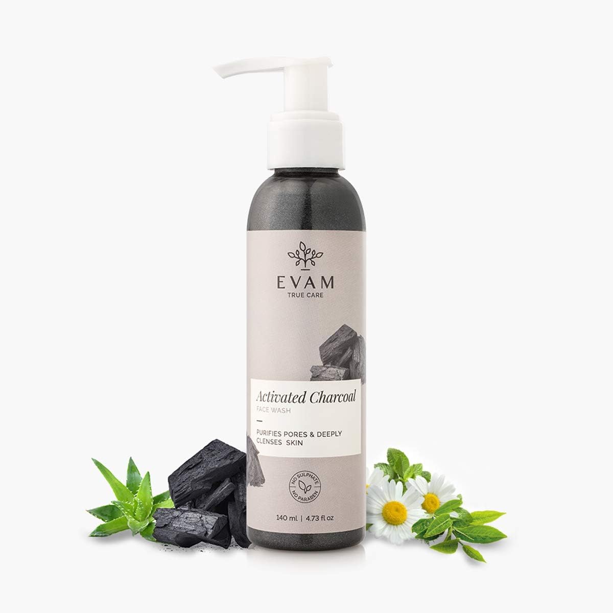 EVAM Activated Charcoal Face Wash - No Sulphate No Paraben