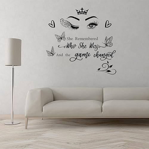 Miniatura 4 de PLIGREAT Calcomanías de pared con citas inspiradoras, pestañas de vinilo extraíbles, calcomanías de pared para dormitorio, sala de estar, salón de