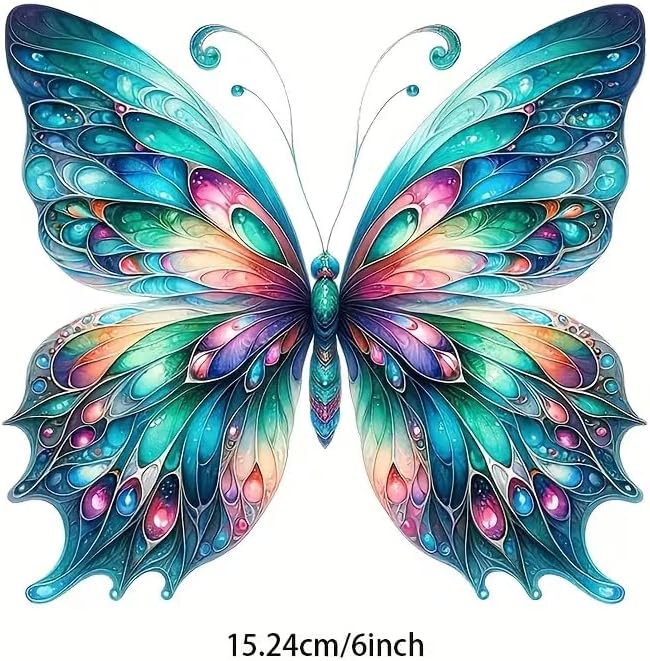 Colorful Butterfly PVC Vinyl Car Decals Stickers Waterproof Self-Adhesive Decals for Cars, Laptops, Trucks, Motorcycles Wall Window Luggage Scratch Cover Door Decor Sticker image 2