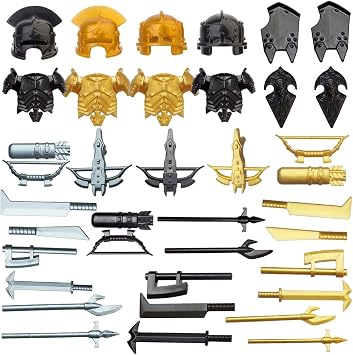 Custom Minifigures Weapon Set, 35 Pcs Custom Weapon Set for Orc, Figure Weapon Compatible with Lego
