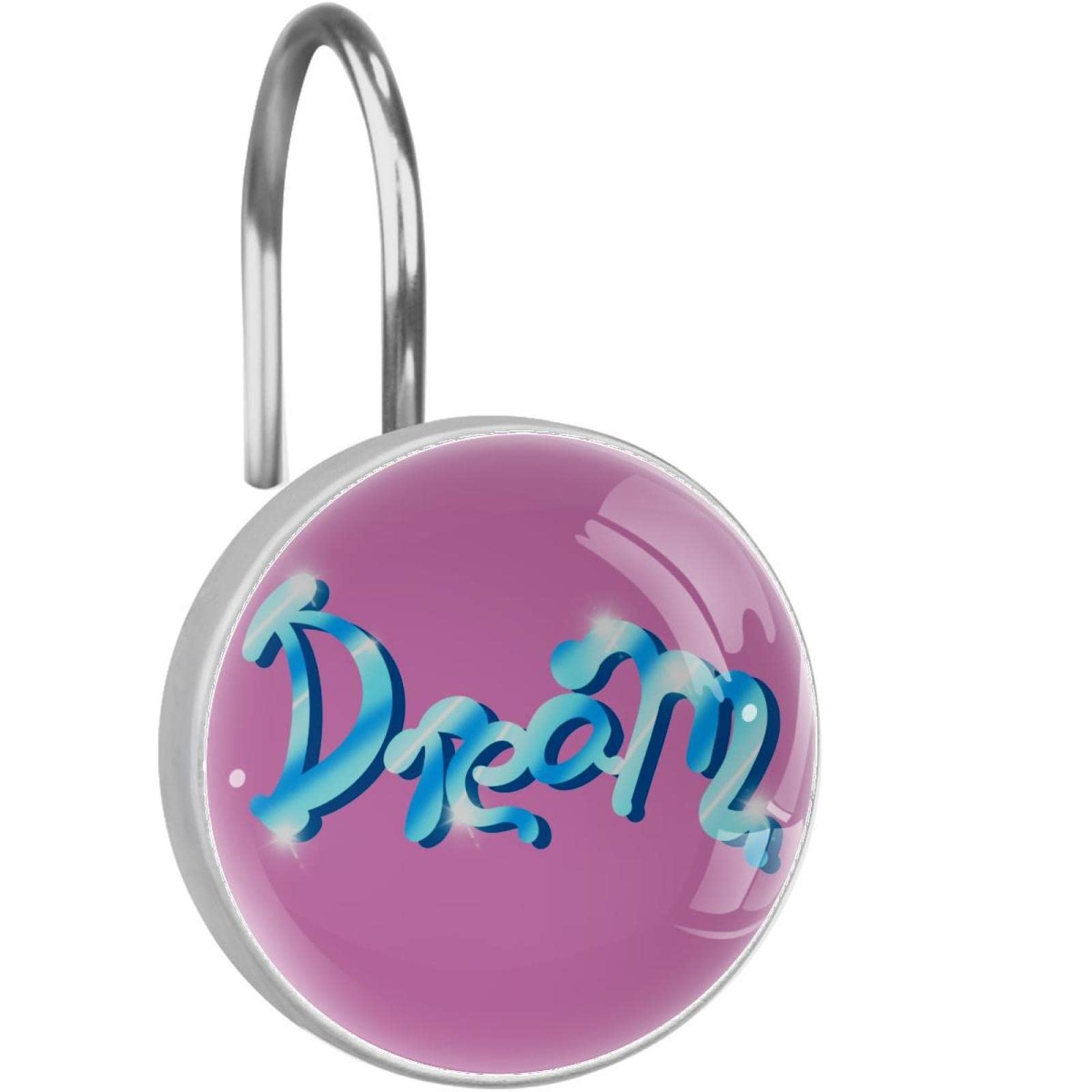 Crochets de rideau de douche en acier inoxydable Dream - Anneaux de suspension salle de bain