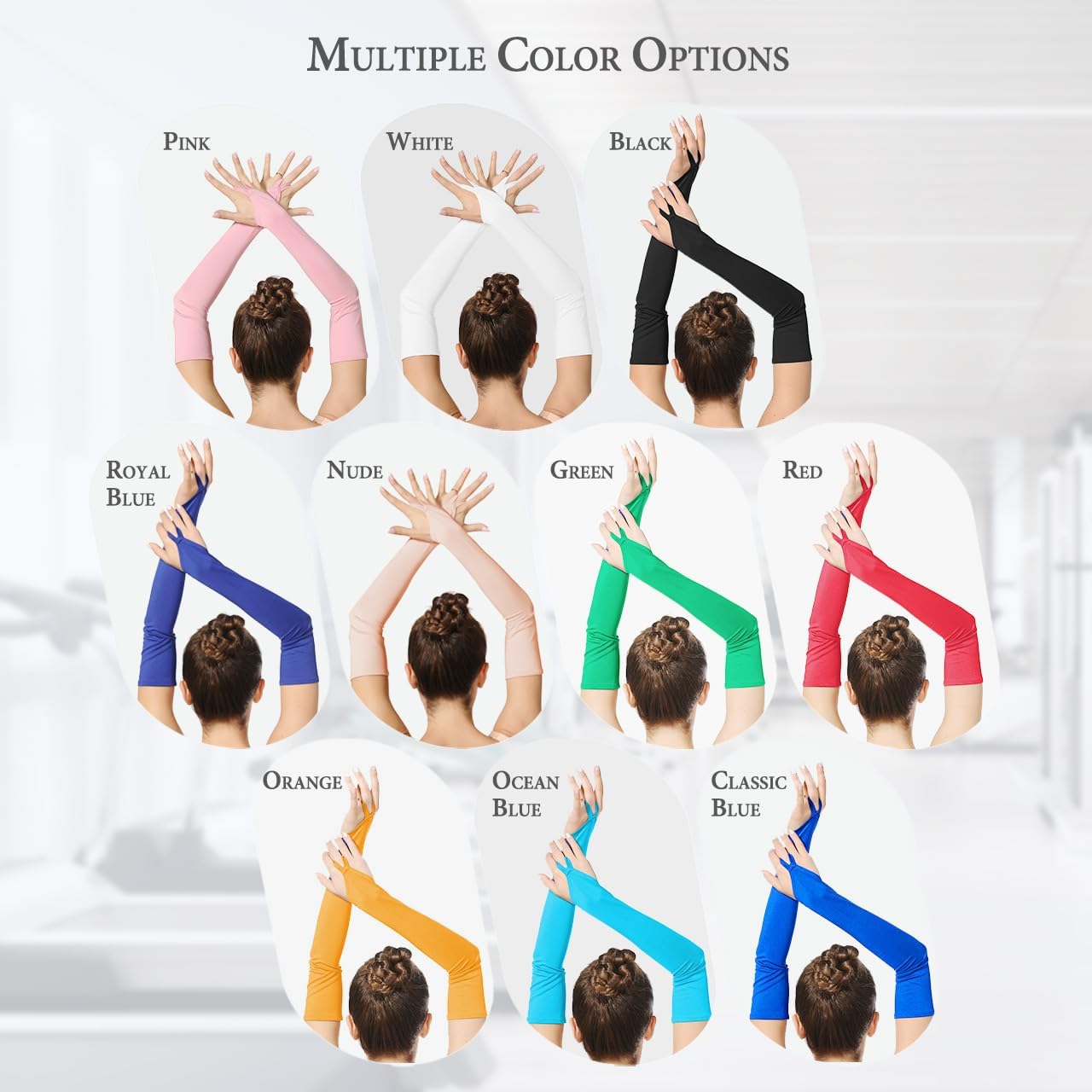 Adult Unisex Elbow Length Spandex Fingerless Long Gloves Costume Glove One Size Fits All - Image 3